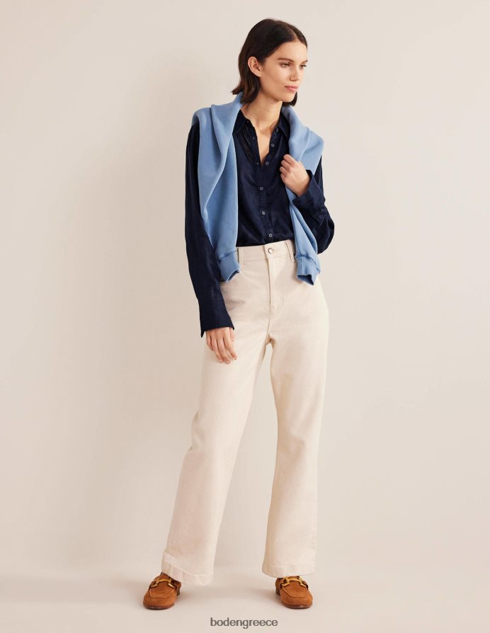 ΠΟΛΕΜΙΚΟ ΝΑΥΤΙΚΟ είδη ένδυσης καινούργιο λινό πουκάμισο Boden γυναίκες 464PH8163