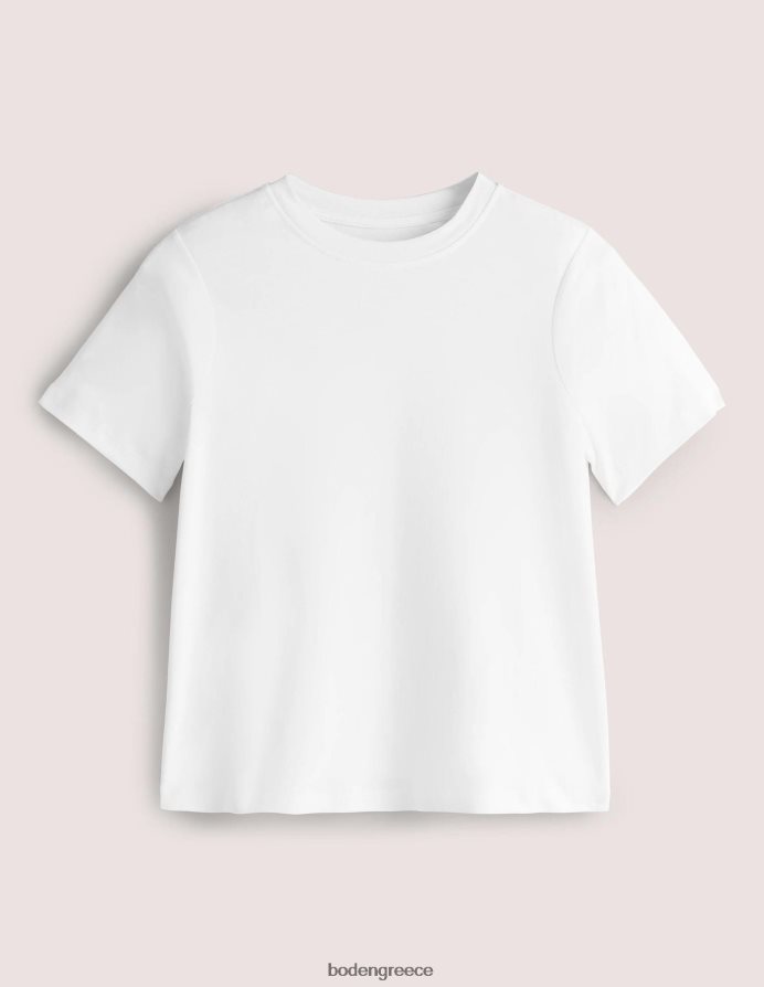 άσπρο είδη ένδυσης τέλειο βαμβακερό μπλουζάκι Boden γυναίκες 464PH8168