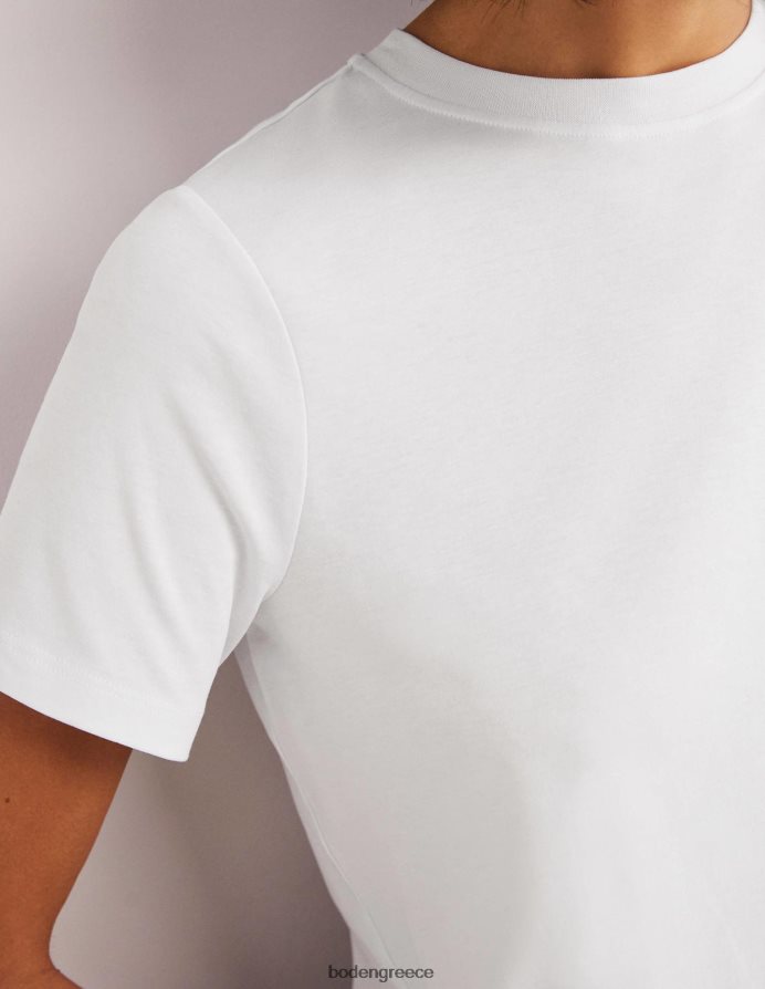 άσπρο είδη ένδυσης τέλειο βαμβακερό μπλουζάκι Boden γυναίκες 464PH8168