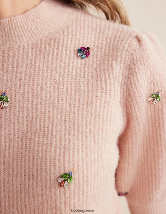 σκοινί είδη ένδυσης διακοσμημένο αφράτο μπλουζάκι Boden γυναίκες 464PH81721