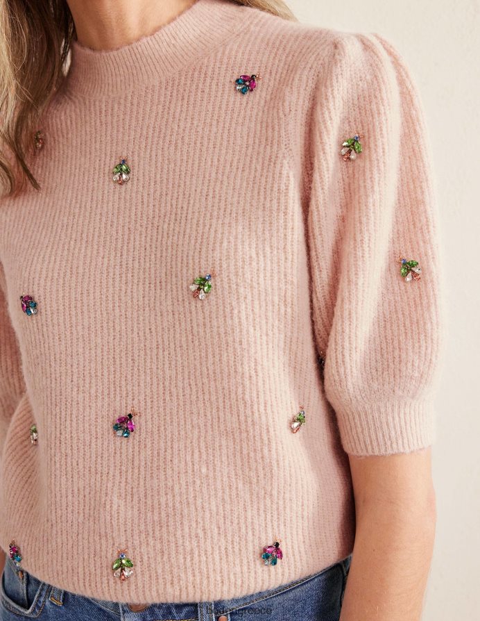 σκοινί είδη ένδυσης διακοσμημένο αφράτο μπλουζάκι Boden γυναίκες 464PH81721