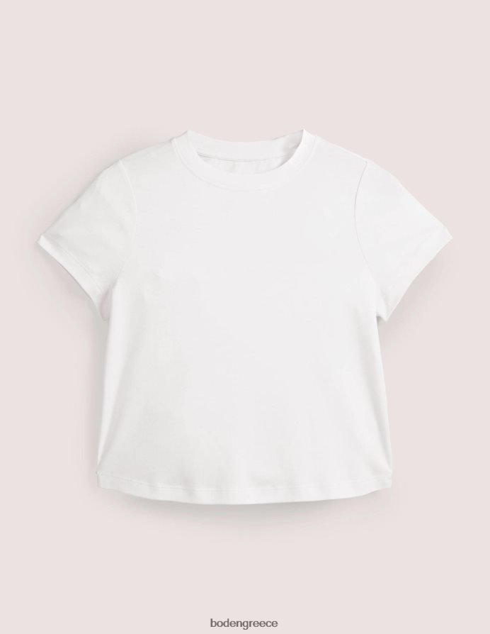 άσπρο είδη ένδυσης τέλειο βαμβακερό μπλουζάκι Boden γυναίκες 464PH8173