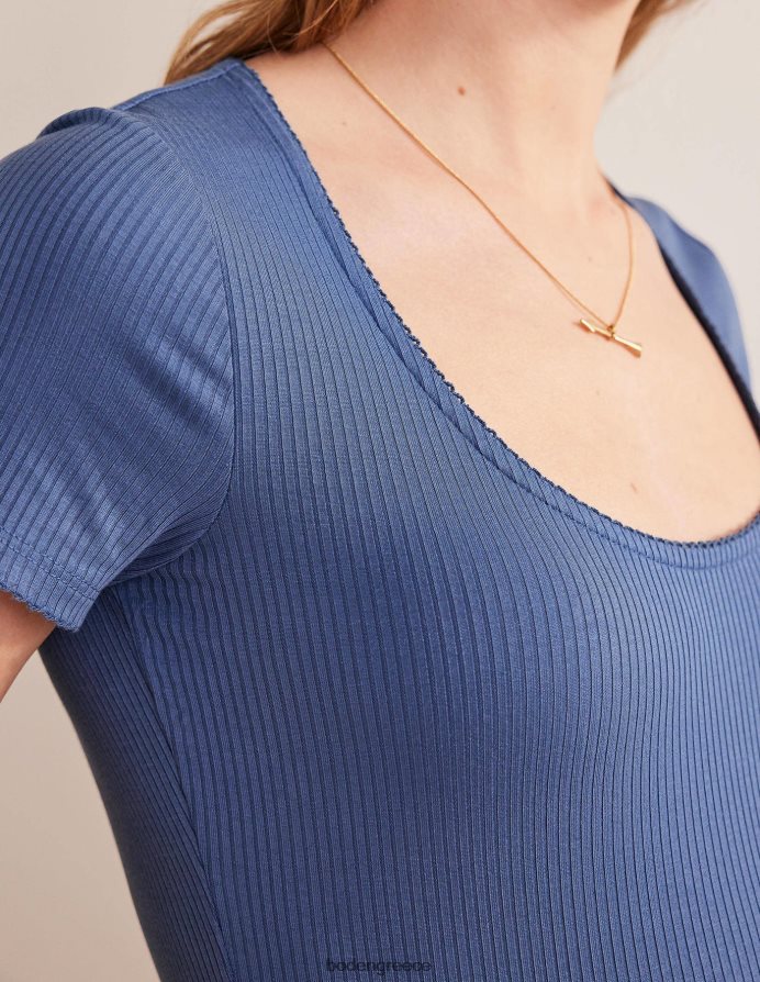 γαλλικό μπλε είδη ένδυσης λαιμό σέσουλα με ραβδώσεις Boden γυναίκες 464PH81763