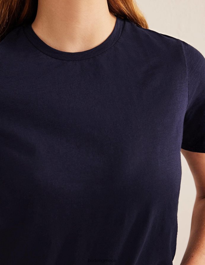 ΠΟΛΕΜΙΚΟ ΝΑΥΤΙΚΟ είδη ένδυσης βαμβακερή μπλούζα με λαιμόκοψη Boden γυναίκες 464PH8177