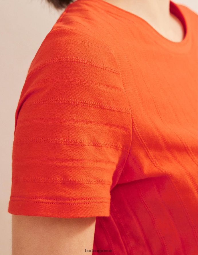 κόκκινο βερμίλιο είδη ένδυσης ανάγλυφο μπλουζάκι ζέρσεϊ Boden γυναίκες 464PH81774