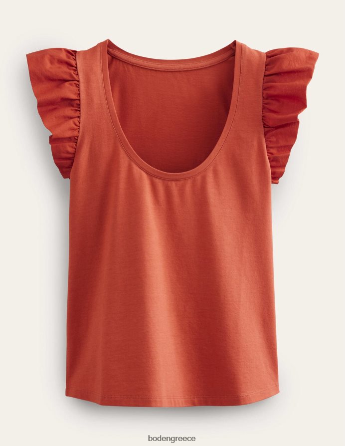 ντομάτα είδη ένδυσης σέσουλα μπροστινό υφαντό μίγμα κορυφής Boden γυναίκες 464PH81780