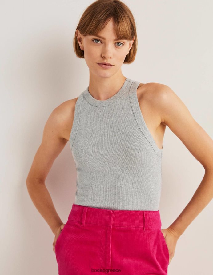 γκρίζα μάργα είδη ένδυσης βαμβακερό γιλέκο με ραβδώσεις Boden γυναίκες 464PH81792