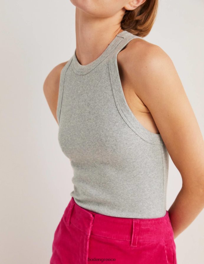 γκρίζα μάργα είδη ένδυσης βαμβακερό γιλέκο με ραβδώσεις Boden γυναίκες 464PH81792