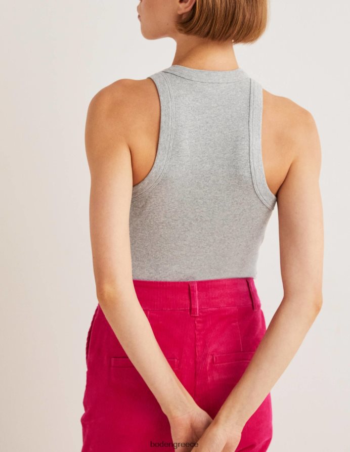 γκρίζα μάργα είδη ένδυσης βαμβακερό γιλέκο με ραβδώσεις Boden γυναίκες 464PH81792