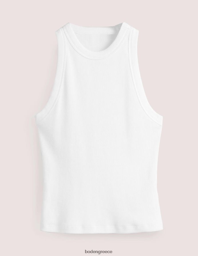 άσπρο είδη ένδυσης βαμβακερό γιλέκο με ραβδώσεις Boden γυναίκες 464PH8179