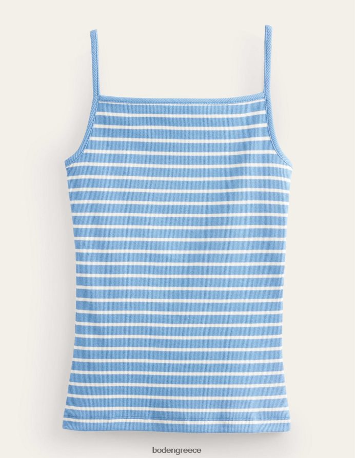 μπλε/ιβουάρ λωρίδα είδη ένδυσης τετράγωνο λαιμό με ραβδώσεις Boden γυναίκες 464PH81803