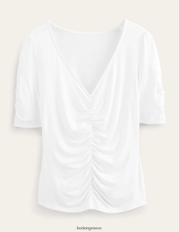 άσπρο είδη ένδυσης μπροστινό εμπριμέ τοπ Boden γυναίκες 464PH81813