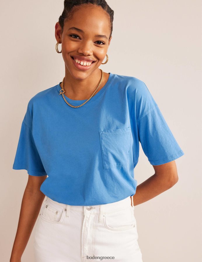 μπλε σχολείο είδη ένδυσης υπερμεγέθη πλυμένο μπλουζάκι Boden γυναίκες 464PH81815