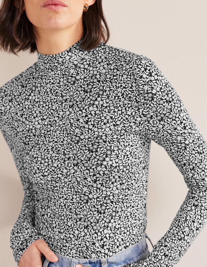 μαύρο & ηλίανθος είδη ένδυσης φανελάκι με ψηλό λαιμό Boden γυναίκες 464PH81819