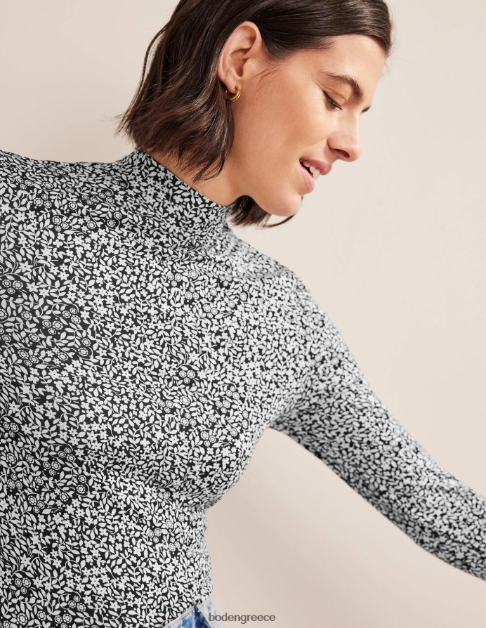 μαύρο & ηλίανθος είδη ένδυσης φανελάκι με ψηλό λαιμό Boden γυναίκες 464PH81819