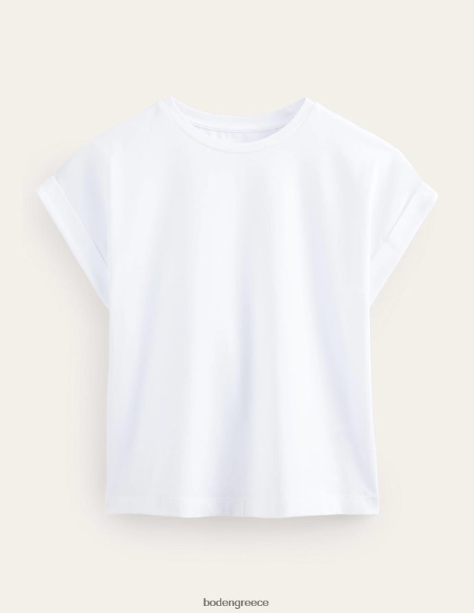 άσπρο είδη ένδυσης γυρίστε πίσω μπλουζάκι Boden γυναίκες 464PH81821