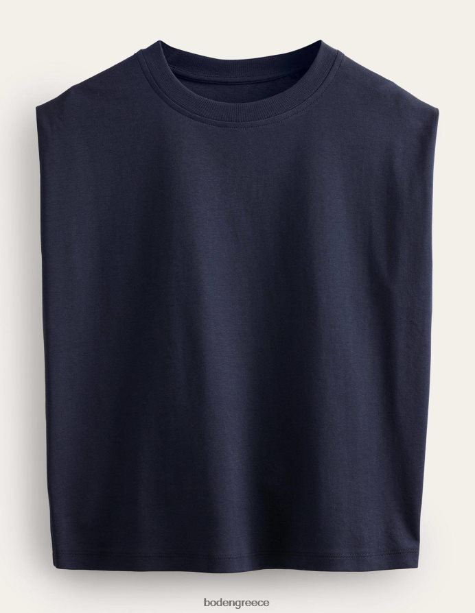 ΠΟΛΕΜΙΚΟ ΝΑΥΤΙΚΟ είδη ένδυσης τέλειο βαμβακερό αμάνικο τοπ Boden γυναίκες 464PH8182