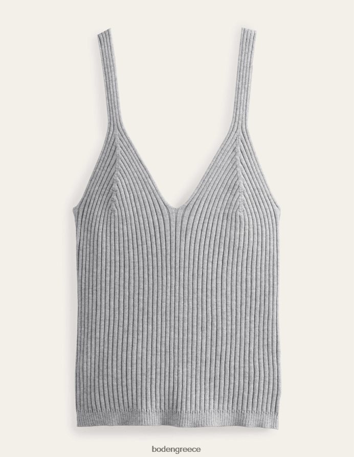 ανοιχτό γκρι μελανζέ είδη ένδυσης ριμπ φανελάκι Boden γυναίκες 464PH81845