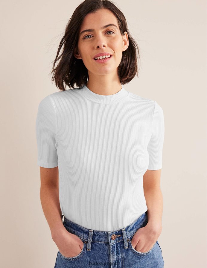 άσπρο είδη ένδυσης ψηλό λαιμό με ραβδώσεις Boden γυναίκες 464PH81922