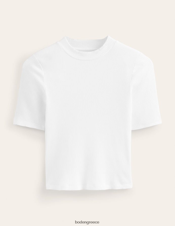 άσπρο είδη ένδυσης ψηλό λαιμό με ραβδώσεις Boden γυναίκες 464PH81922