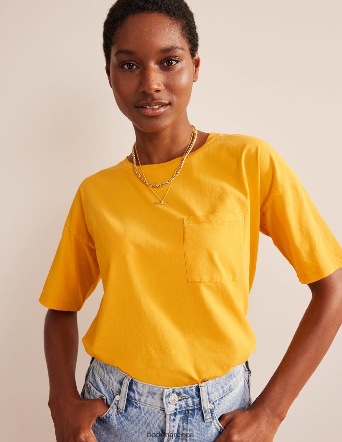 γαλλικός κατιφές είδη ένδυσης υπερμεγέθη πλυμένο μπλουζάκι Boden γυναίκες 464PH81927