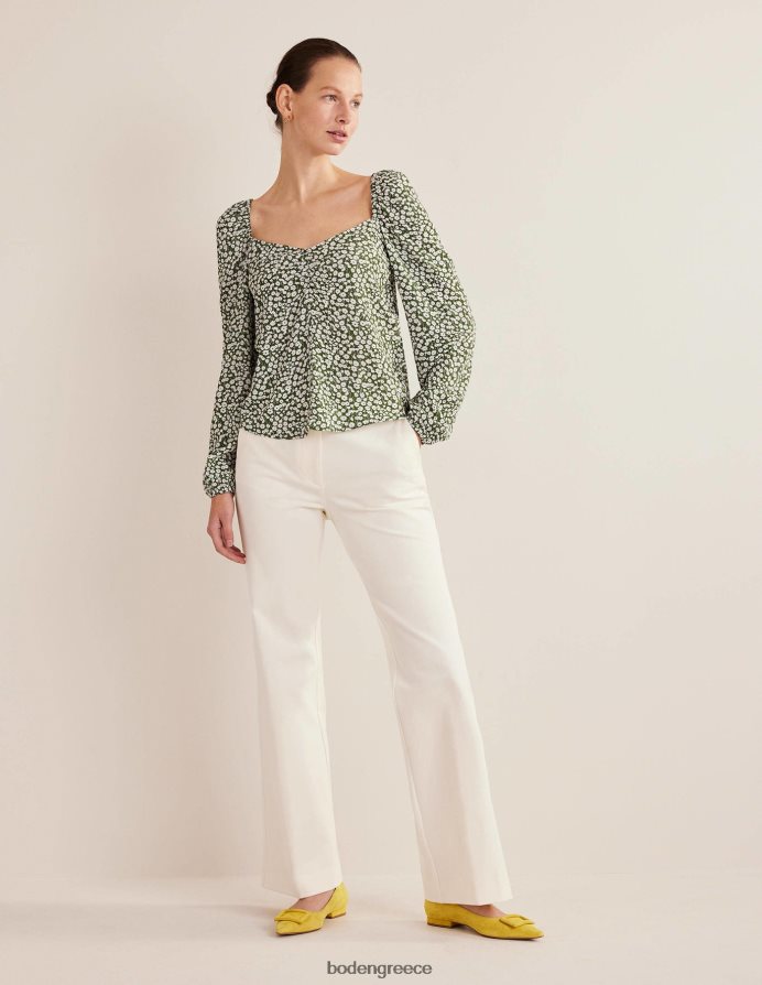 κλωναράκι φασολιών & τουλίπας είδη ένδυσης εμπριμέ τοπ Boden γυναίκες 464PH81943
