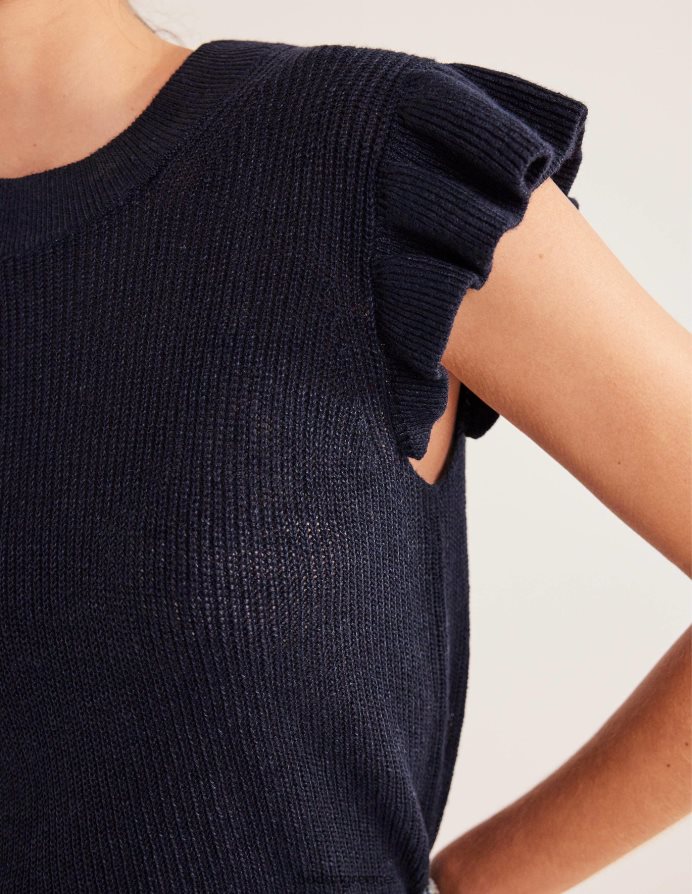 ΠΟΛΕΜΙΚΟ ΝΑΥΤΙΚΟ είδη ένδυσης λινό γιλέκο με ραβδώσεις Boden γυναίκες 464PH81962