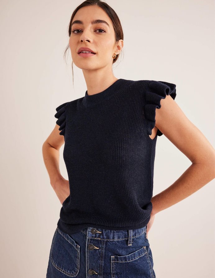 ΠΟΛΕΜΙΚΟ ΝΑΥΤΙΚΟ είδη ένδυσης λινό γιλέκο με ραβδώσεις Boden γυναίκες 464PH81962