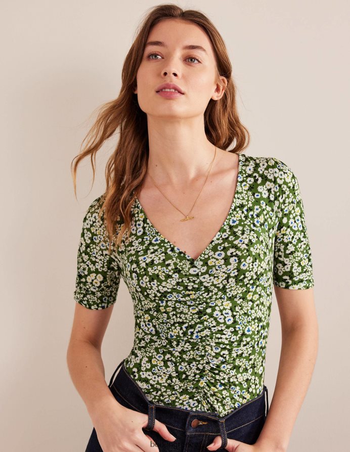 φύλακας πάρκου και άνθιση καρδιάς είδη ένδυσης μπροστινό εμπριμέ τοπ Boden γυναίκες 464PH81976