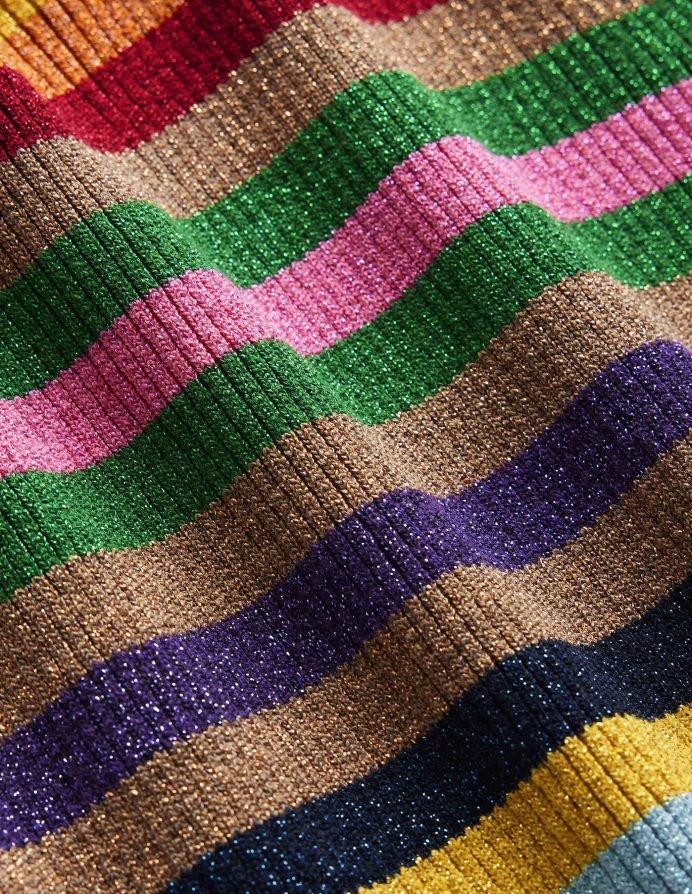 λάμψη πολλαπλών λωρίδων είδη ένδυσης αστραφτερή μπλούζα με ψηλό λαιμό Boden γυναίκες 464PH81977