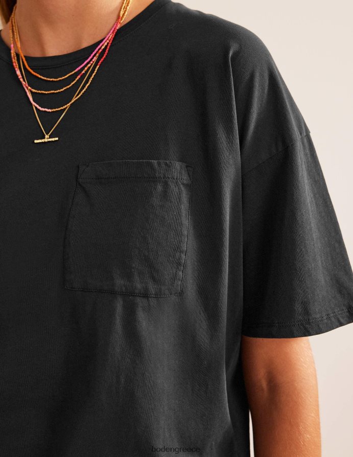 μαύρος είδη ένδυσης υπερμεγέθη πλυμένο μπλουζάκι Boden γυναίκες 464PH82001