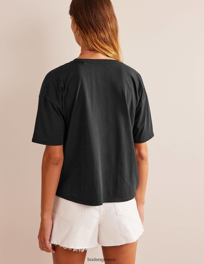 μαύρος είδη ένδυσης υπερμεγέθη πλυμένο μπλουζάκι Boden γυναίκες 464PH82001