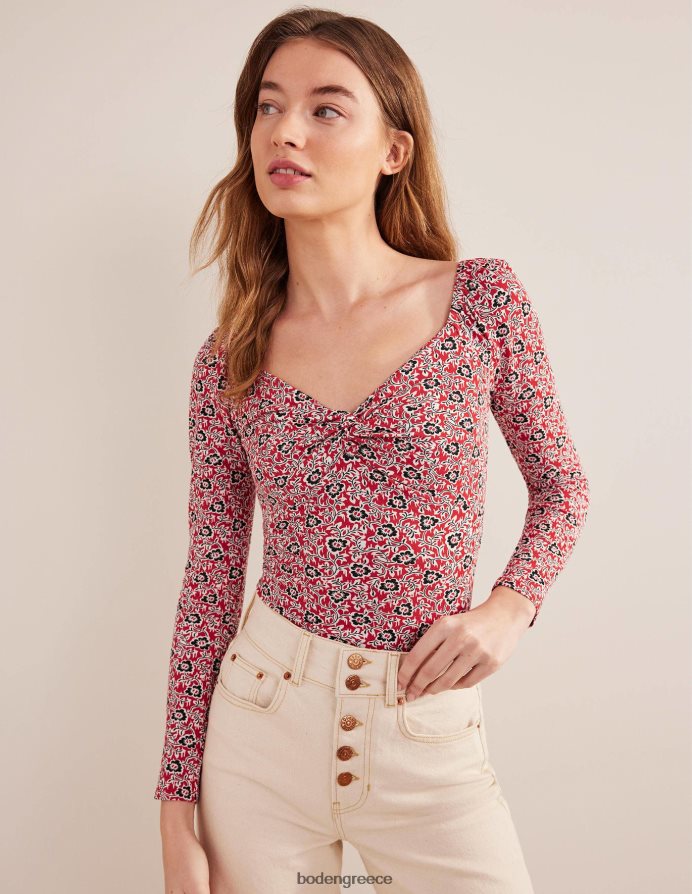 στροβιλισμός ντομάτας & τριφυλλιού είδη ένδυσης μπλουζάκι γλυκιά μου Boden γυναίκες 464PH82010