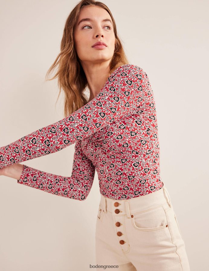 στροβιλισμός ντομάτας & τριφυλλιού είδη ένδυσης μπλουζάκι γλυκιά μου Boden γυναίκες 464PH82010
