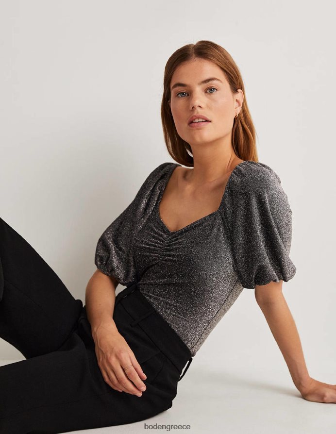 ασημί λάμψη είδη ένδυσης μπλουζάκι με λάμψη Boden γυναίκες 464PH82032