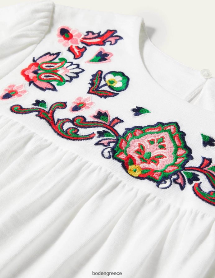 άσπρο είδη ένδυσης κεντητό μπλουζόν φανελάκι Boden γυναίκες 464PH82050