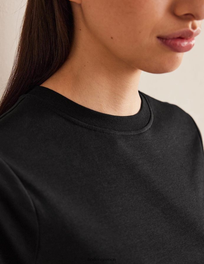 μαύρος είδη ένδυσης τέλειο βαμβακερό μπλουζάκι Boden γυναίκες 464PH82116