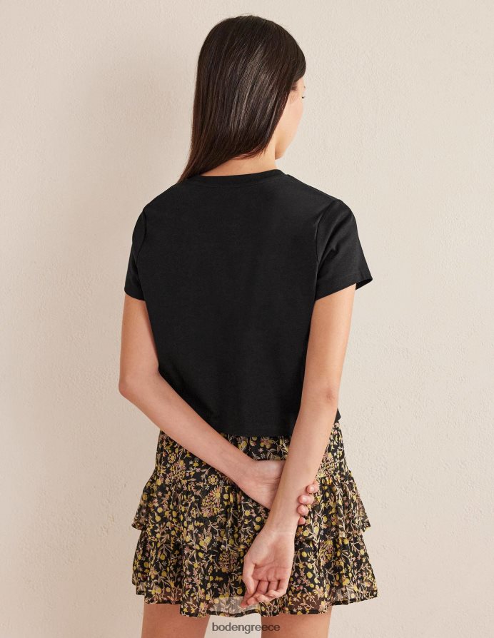 μαύρος είδη ένδυσης τέλειο βαμβακερό μπλουζάκι Boden γυναίκες 464PH82116