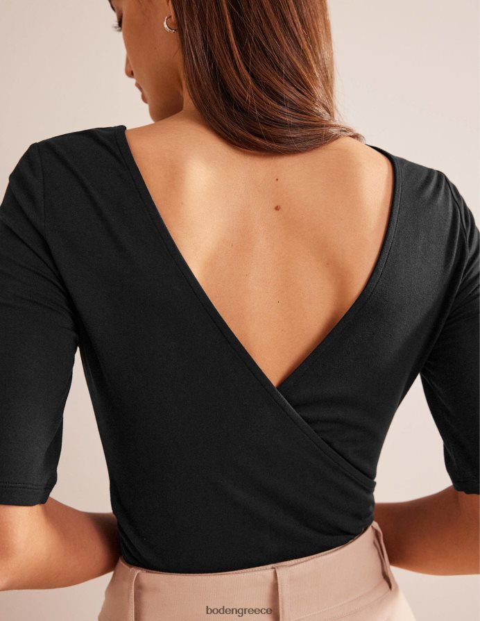 μαύρος είδη ένδυσης τυλίξτε πίσω φανέλα Boden γυναίκες 464PH82182