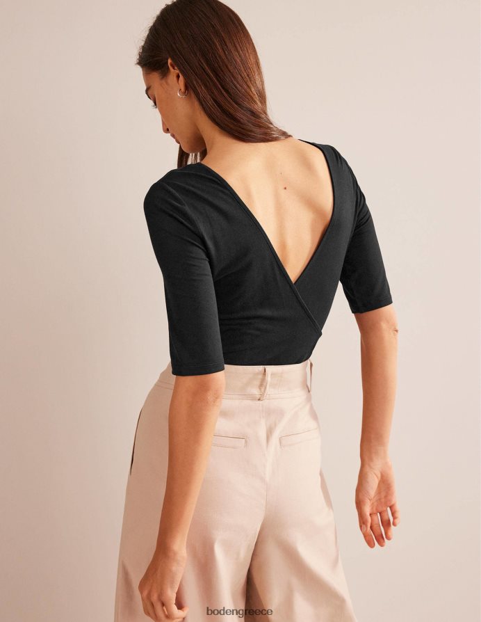 μαύρος είδη ένδυσης τυλίξτε πίσω φανέλα Boden γυναίκες 464PH82182