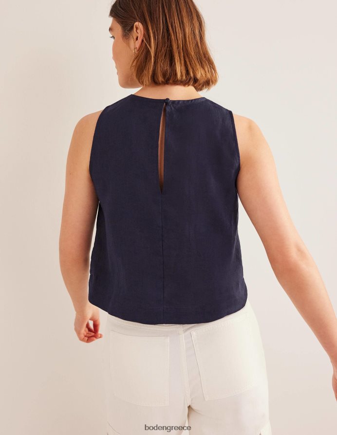 ΠΟΛΕΜΙΚΟ ΝΑΥΤΙΚΟ είδη ένδυσης μπλουζάκι λινό κοχύλι Boden γυναίκες 464PH82183