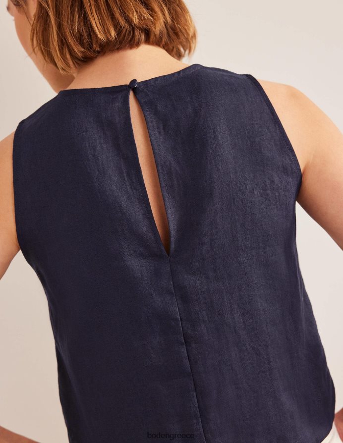 ΠΟΛΕΜΙΚΟ ΝΑΥΤΙΚΟ είδη ένδυσης μπλουζάκι λινό κοχύλι Boden γυναίκες 464PH82183