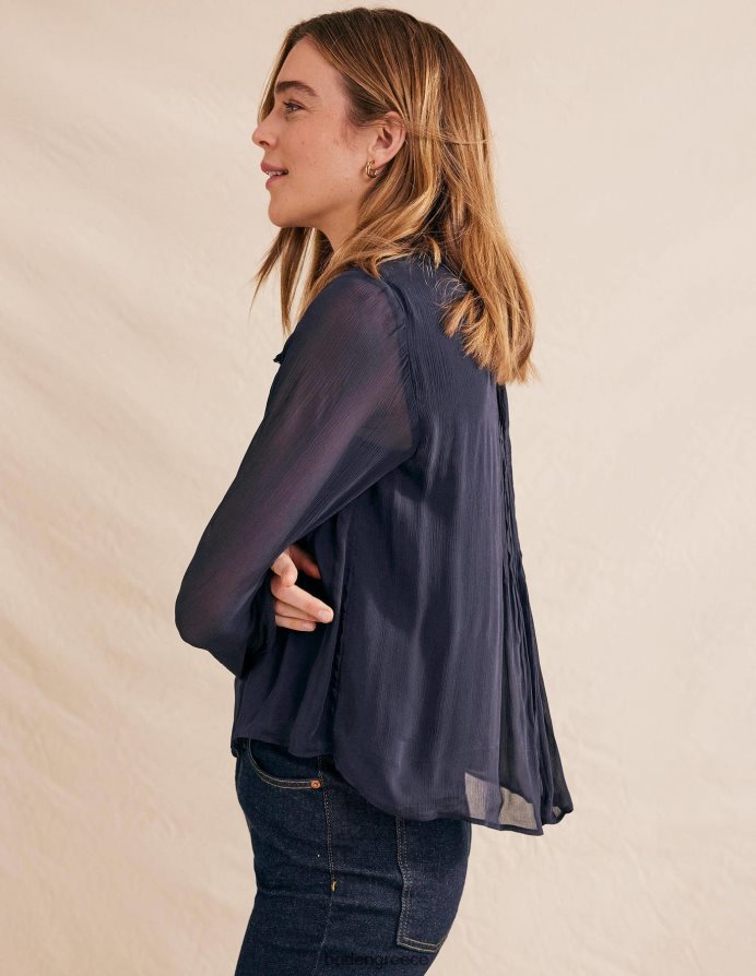 ΠΟΛΕΜΙΚΟ ΝΑΥΤΙΚΟ είδη ένδυσης τζορτζέτ διακοσμημένο τοπ Boden γυναίκες 464PH82184