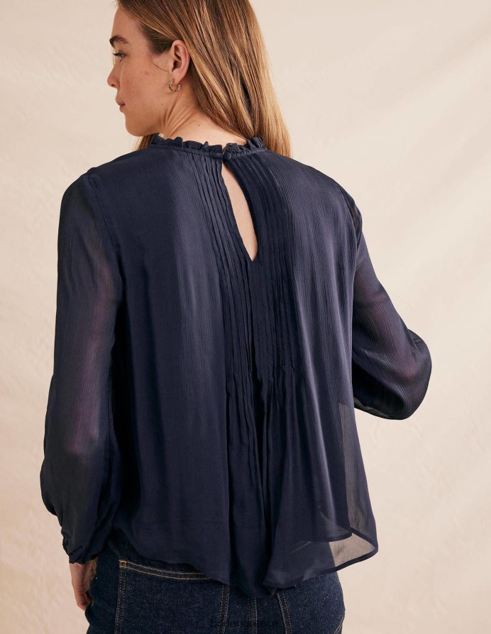 ΠΟΛΕΜΙΚΟ ΝΑΥΤΙΚΟ είδη ένδυσης τζορτζέτ διακοσμημένο τοπ Boden γυναίκες 464PH82184