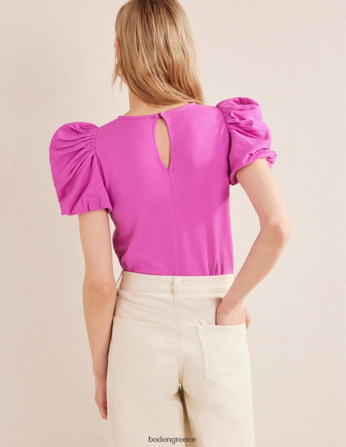 τριαντάφυλλο βιολετί είδη ένδυσης μπλουζάκι με φουσκωτά μανίκια Boden γυναίκες 464PH82209