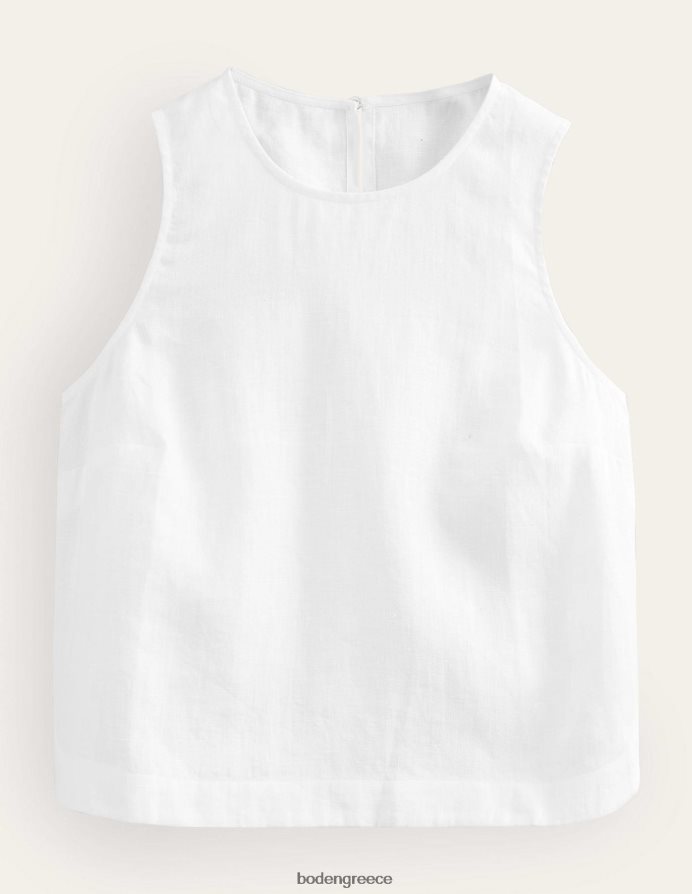 άσπρο είδη ένδυσης μπλουζάκι λινό κοχύλι Boden γυναίκες 464PH82242