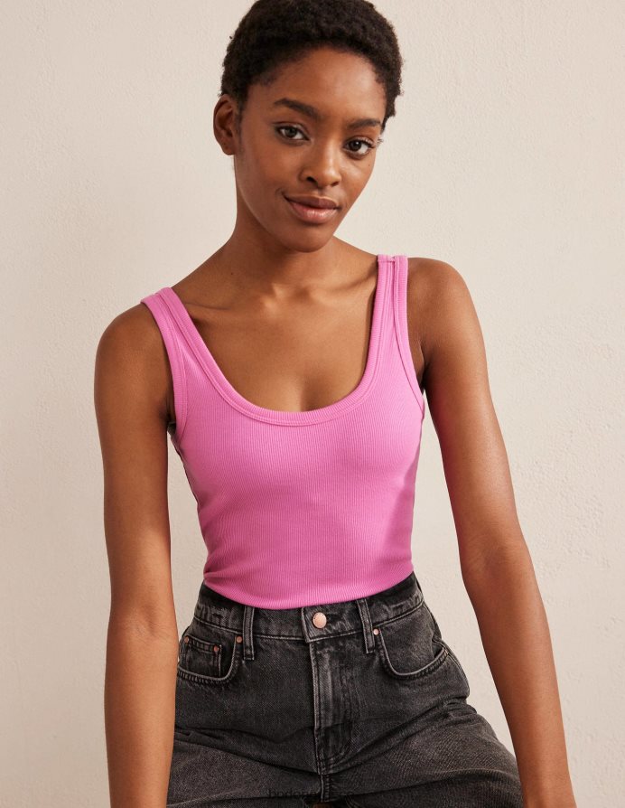 άνθος δαμάσκηνου είδη ένδυσης βαμβακερό γιλέκο με ραβδώσεις Boden γυναίκες 464PH82276