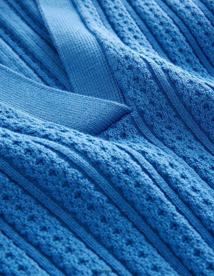 μπλε πορσελάνη είδη ένδυσης μπλούζα με γιακά με ραβδώσεις Boden γυναίκες 464PH82433