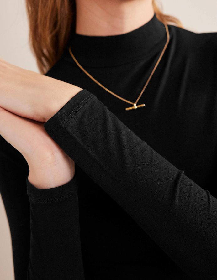 μαύρος είδη ένδυσης φανελάκι με ψηλό λαιμό Boden γυναίκες 464PH82438