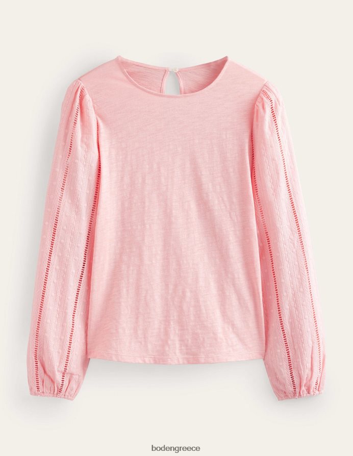 ροζ ντάλια είδη ένδυσης Μπλούζα με μανίκια με λαιμόκοψη Boden γυναίκες 464PH82503